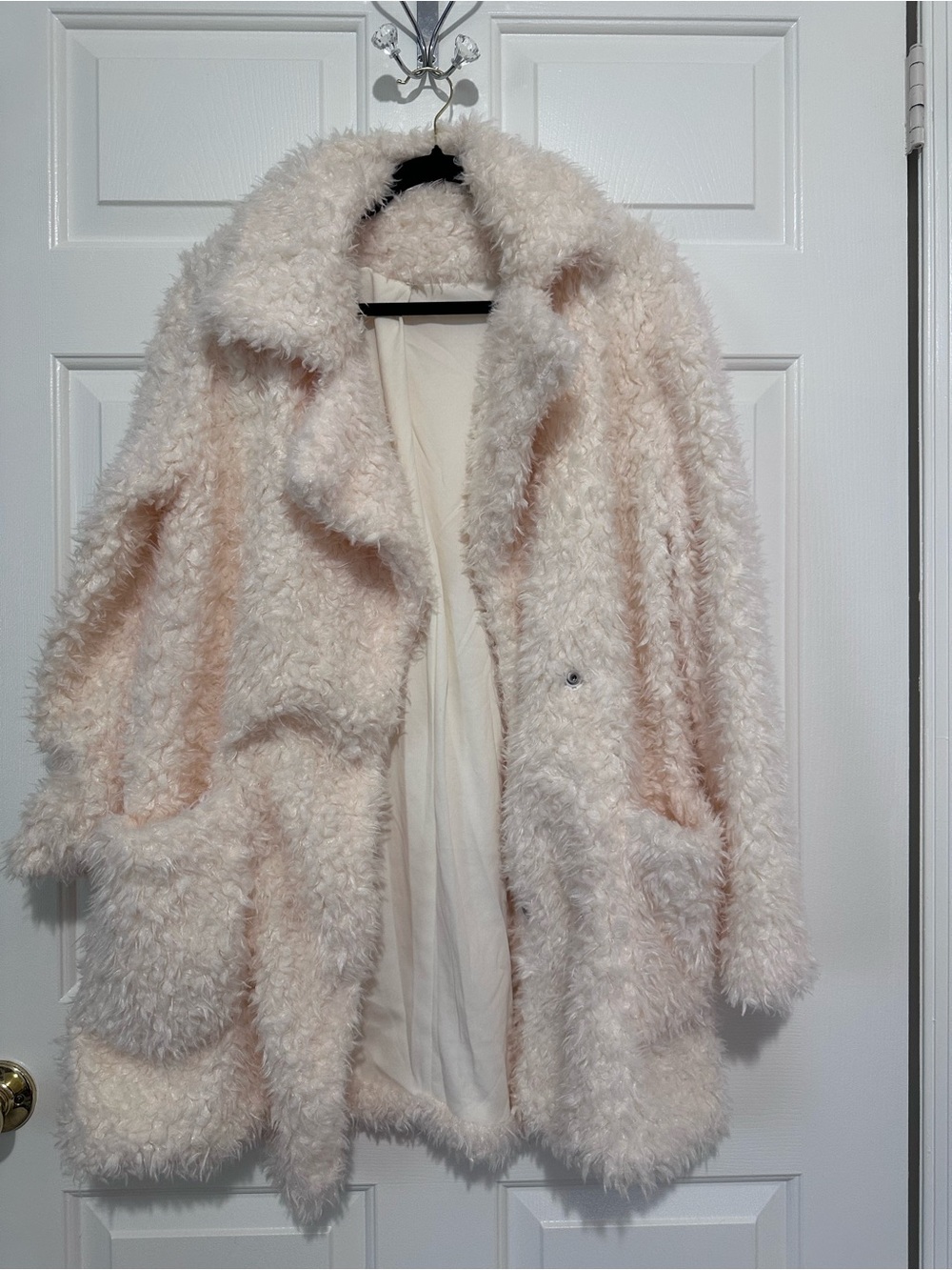 Faux Shearling Cozy Coat - Cream